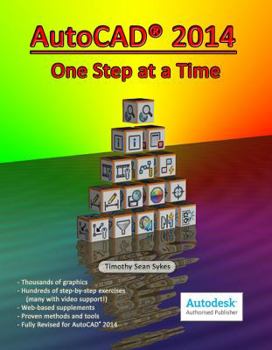 Paperback AutoCAD 2014: One Step at a Time Book