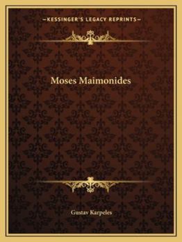 Paperback Moses Maimonides Book