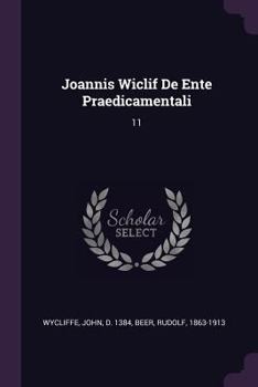 Paperback Joannis Wiclif De Ente Praedicamentali: 11 Book