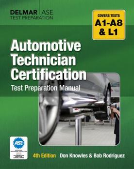 Paperback Automotive Technician Certification Test Preparation Manual Book