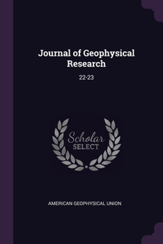 Paperback Journal of Geophysical Research: 22-23 Book