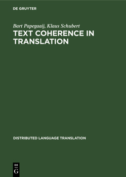 Hardcover Text Coherence in Translation [German] Book