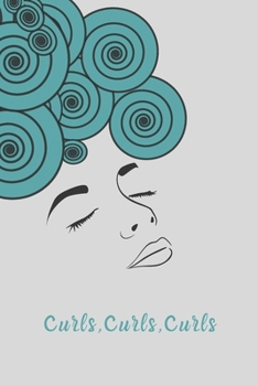 Paperback Curls, Curls, Curls Notebook: Teal Curls Book