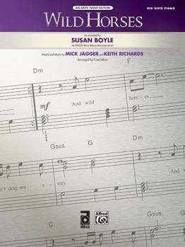 Paperback Wild Horses, Big Note Piano Edition Book