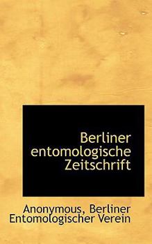 Hardcover Berliner Entomologische Zeitschrift [German] Book