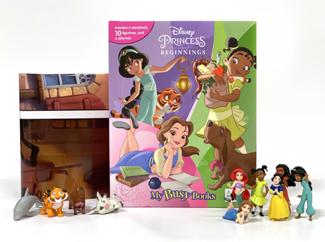 Phidal - Disney Princess Beginnings My Busy Books - 10 Figurines and a Playmat - Book  of the My Busy Books