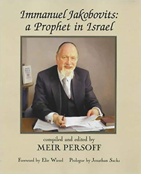 Hardcover Immanuel Jakobovits: A Prophet in Israel Book