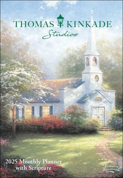 Calendar Thomas Kinkade Studios 12-Month 2025 Monthly Pocket Planner Calendar with Script Book