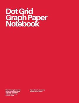 Paperback Dot Grid Graph Paper Notebook: Red Book