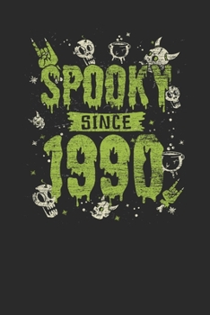 Spooky Since 1990: Graph Paper Notebook – Birthday Gift or Happy Halloween Gift for Women, Men, Kids and Teacher