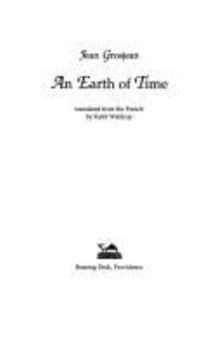 Paperback An Earth of Time (Serie d'Ecriture Vol 18) Book