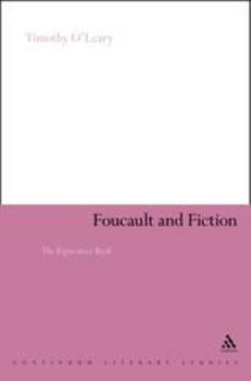 Paperback Foucault and Fiction: The Experience Book