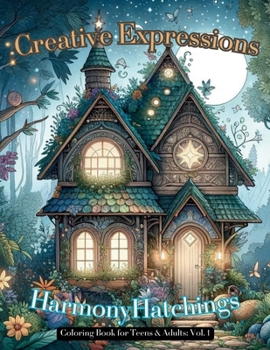 Paperback Creative Expressions: Harmony Hatchings Coloring Book for Teens & Adults: Vol. 1 Book