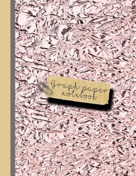 Graph Paper Notebook : Large Sparkle Glitter School Graph Paper Ruled Notebook for Girls and Women - Pink Crinkle Shine