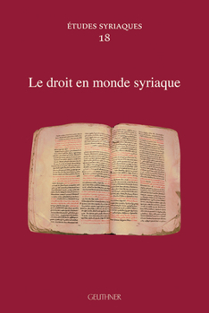 Paperback Le Droit En Monde Syriaque [French] Book