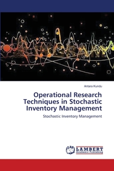 Paperback Operational Research Techniques in Stochastic Inventory Management Book