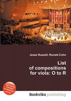 Paperback List of Compositions for Viola: O to R Book