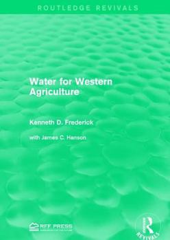 Paperback Water for Western Agriculture Book