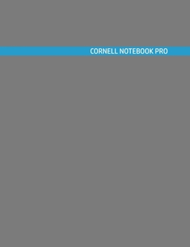 Paperback Cornell Notebook Pro: Large Note Taking System For School And University. College Ruled Pretty Light Notes. Flat Grey Optimism Blue Cover - Book