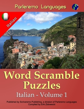 Paperback Parleremo Languages Word Scramble Puzzles Italian - Volume 1 Book