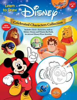 Paperback Learn to Draw Disney Celebrated Characters Collection: New Edition! Includes Classic Characters, Such as Mickey Mouse and Winnie the Pooh, to Current Book