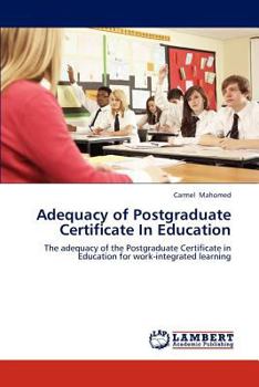 Paperback Adequacy of Postgraduate Certificate in Education Book