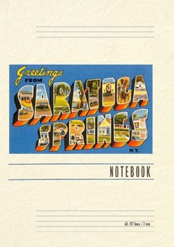 Paperback Vintage Lined Notebook Greetings from Saratoga Springs, New York Book