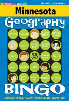 Hardcover Minnesota Geography Bingo Game Book