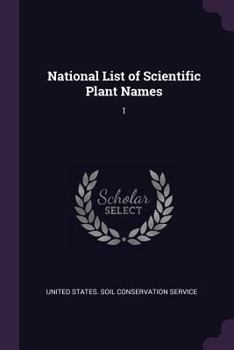 Paperback National List of Scientific Plant Names: 1 Book