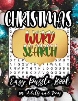 Paperback Christmas Word Search; Easy Puzzle Book for Adults and Teens: Large Print - Level: Easy [Large Print] Book