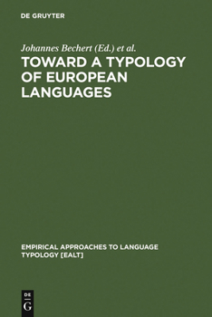 Hardcover Toward a Typology of European Languages Book