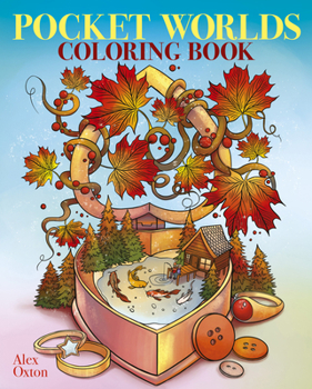 Paperback Pocket Worlds Coloring Book: Over 45 Miniature Scenes to Color Book