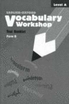 Paperback Vocabulary Workshop Test Booklet Form B Level A Book