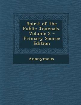Paperback Spirit of the Public Journals, Volume 2 Book