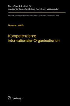 Hardcover Kompetenzlehre Internationaler Organisationen [German] Book