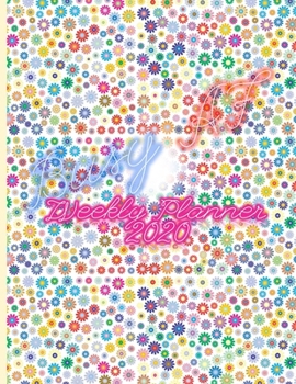 Paperback Busy AF Weekly Planner Notebook: 2020 Year At A Glance And Vertical Dated Pages - Tiny Flower Book