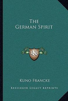 Paperback The German Spirit Book