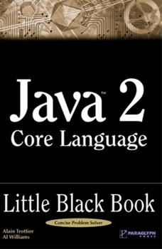 Paperback Java 2 Core Language Little Black Book