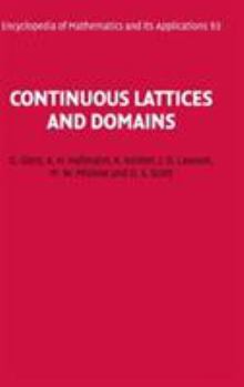 Hardcover Continuous Lattices and Domains Book