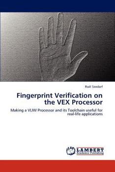 Paperback Fingerprint Verification on the Vex Processor Book
