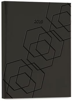 Calendar Charcoal Geometric Weekly Planner Book