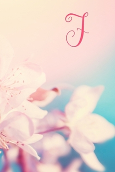 F: Monogram Initial Notebook and diary with pink floral design