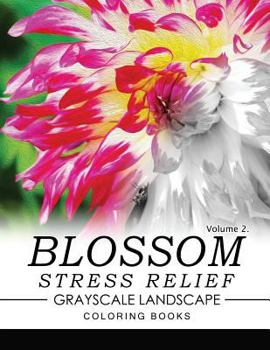Paperback Blossom Stress Relief GRAYSCALE Landscape Coloring Books Volume 2 Book