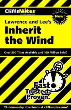 Paperback Cliffsnotes on Lawrence & Lee's Inherit the Wind Book