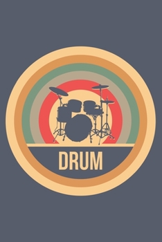 Drum: Retro Vintage Notebook 6 x 9 (A5) Graph Paper Squared Journal Gift for Drummers And Percussionists (108 Pages)