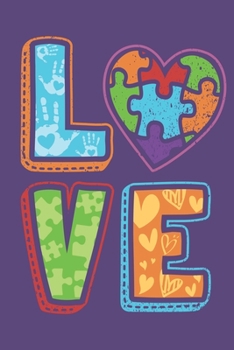 Paperback 2020 Week To View Dated Planner Diary: 6x9 Inches Paperback Love Autism Awareness Puzzle Pieces Book