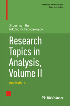 Hardcover Research Topics in Analysis, Volume II: Applications Book