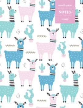 Cornell System Notes 110 Pages: Cactus Notebook for Professionals and Students, Teachers and Writers | Succulent Llama Pattern