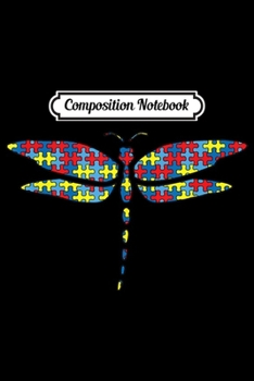 Composition Notebook: Dragonfly Autism Awareness Kids Swarm Puzzle Day Mom Gift  Journal/Notebook Blank Lined Ruled 6x9 100 Pages