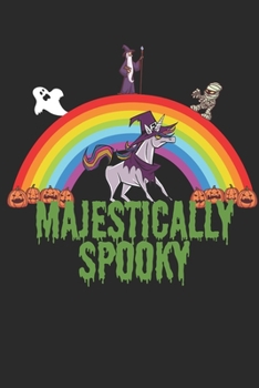 Paperback Majestically Spooky: Notebook A5 Unicorn Satan Style suitable for the spooktober costume for the halloween party I A5 (6x9 inch.) I gift I Book